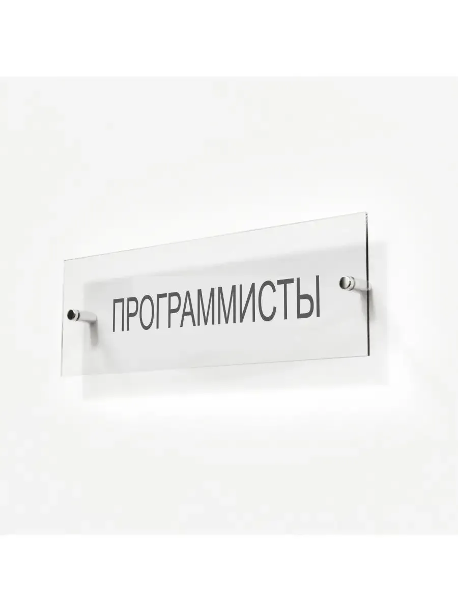 Табличка программисты 30/10 см стеклянная