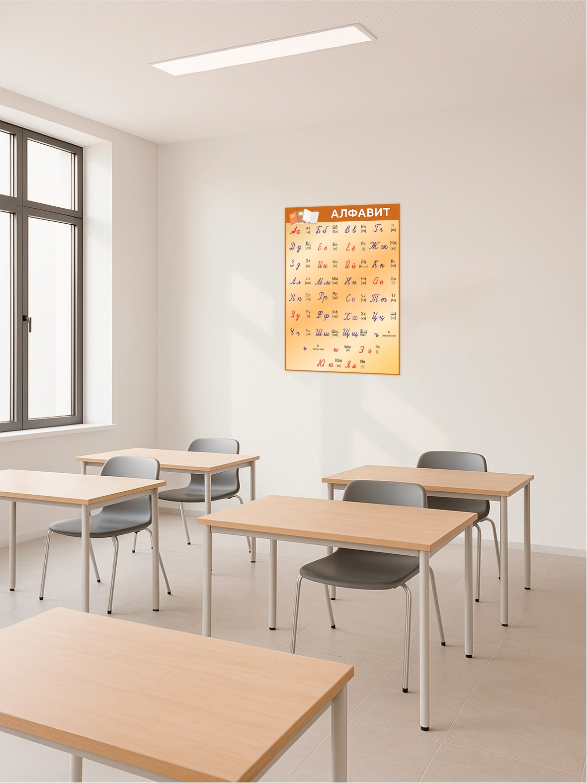 Настенная таблица “Алфавит” 75×99 см 5 Настенная таблица “Алфавит” 75×99 см — изображение 5
