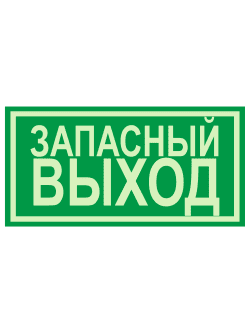 Е 23 — «Указатель запасного выхода», фотолюминесцентная