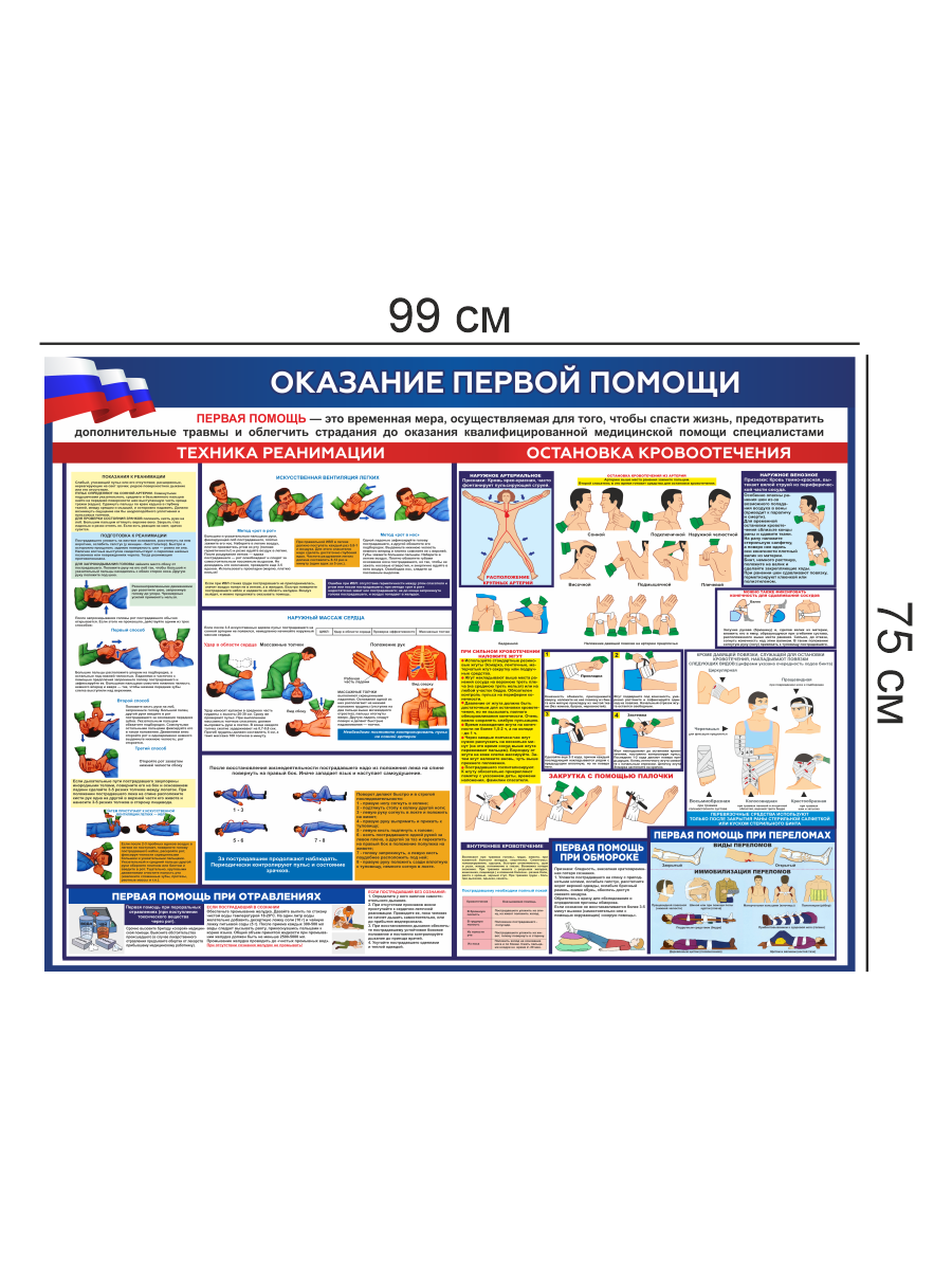 Стенд “Оказание первой помощи” 99×75 см — изображение 4