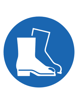 Указательный знак "Надень защитную обувь"