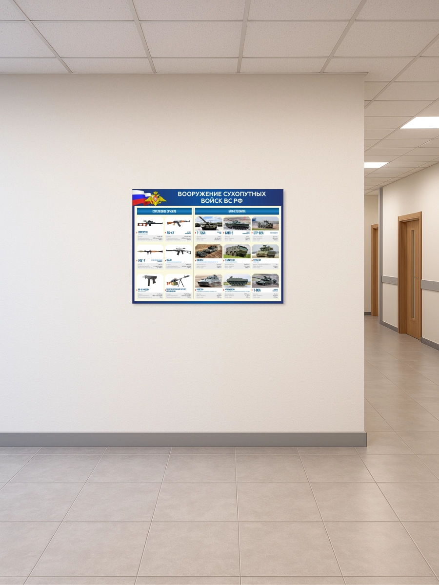 Стенд “Вооружение сухопутных войск ВС РФ” 99×75 см — изображение 2