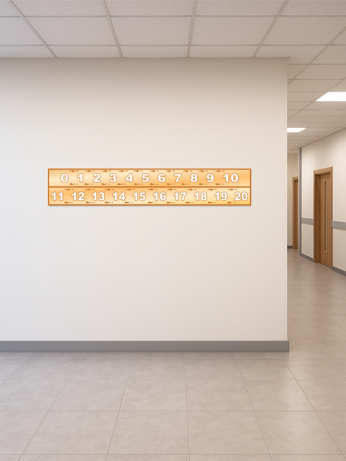 Учебный стенд «Числовой ряд 0–20» 165×30 см 2 Учебный стенд «Числовой ряд 0–20» 165×30 см — изображение 2