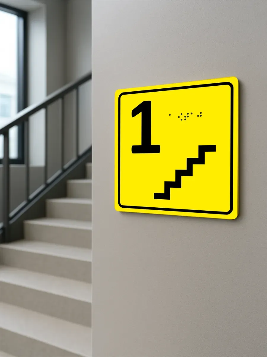 Табличка 1 ( первый ) этаж брайль 6 Табличка 1 ( первый ) этаж брайль — изображение 6