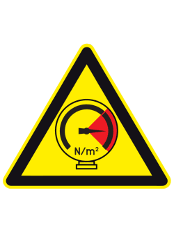 Опасно! Сжатый газ / давление