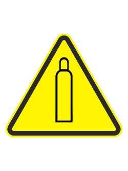 Предупреждающий знак «Газ под давлением» (баллон)