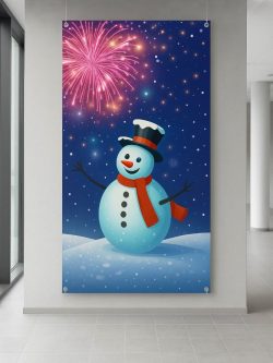 Баннер «С Новым годом» 1,8 х 3 м с люверсами