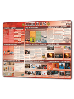 Стенд «Уголок ГО и ЧС» 99×75 см