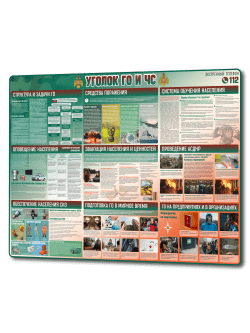 Стенд «Уголок ГО и ЧС» 99×75 см