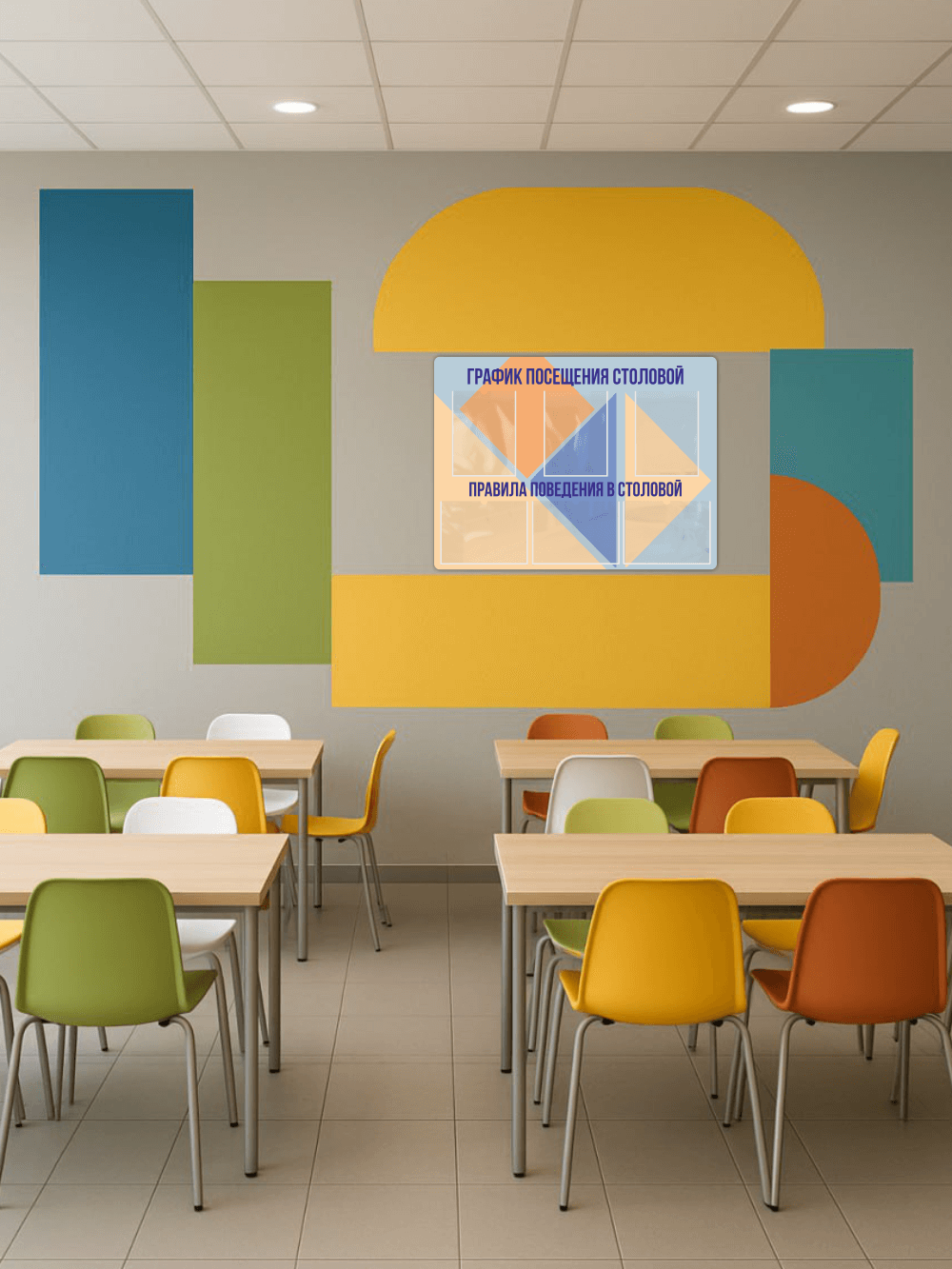 Стенд в школьную столовую 99×75 см «График посещения столовой / Правила поведения» 5 Стенд в школьную столовую 99×75 см «График посещения столовой / Правила поведения» — изображение 5