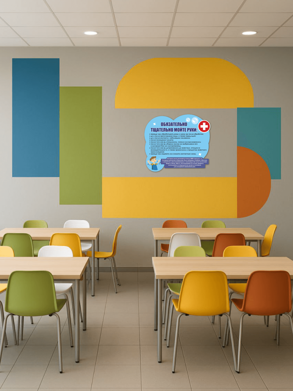 Информационный стенд 75×65 см «Обязательно тщательно мойте руки» 5 Информационный стенд 75×65 см «Обязательно тщательно мойте руки» — изображение 5