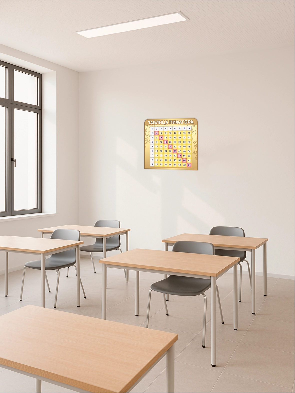 Стенд “Таблица Пифагора” 75×65 см 5 Стенд “Таблица Пифагора” 75×65 см — изображение 5