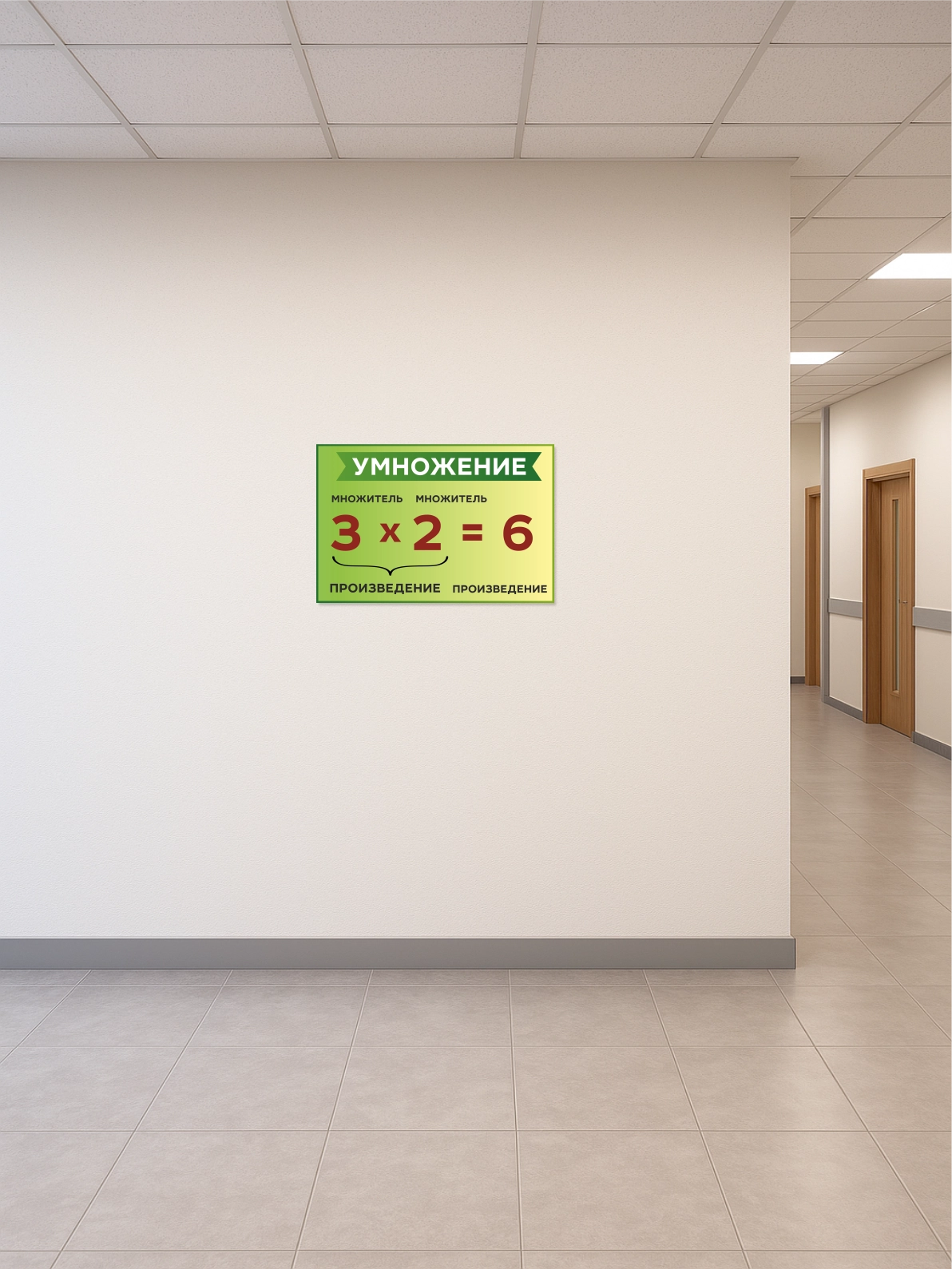Наглядный стенд «Умножение» 75×50 см 3 Наглядный стенд «Умножение» 75×50 см — изображение 3