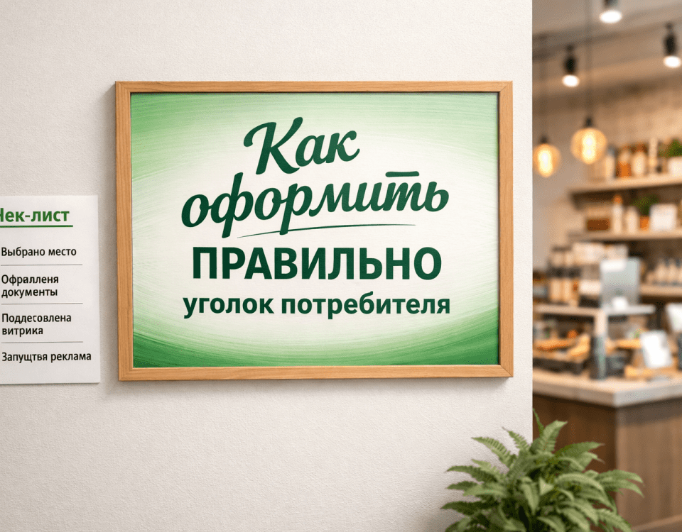 Как правильно оформить уголок потребителя