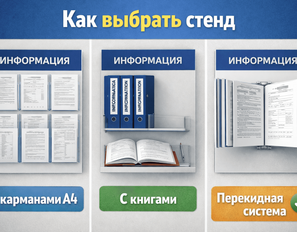 как выбрать уголок потребителя