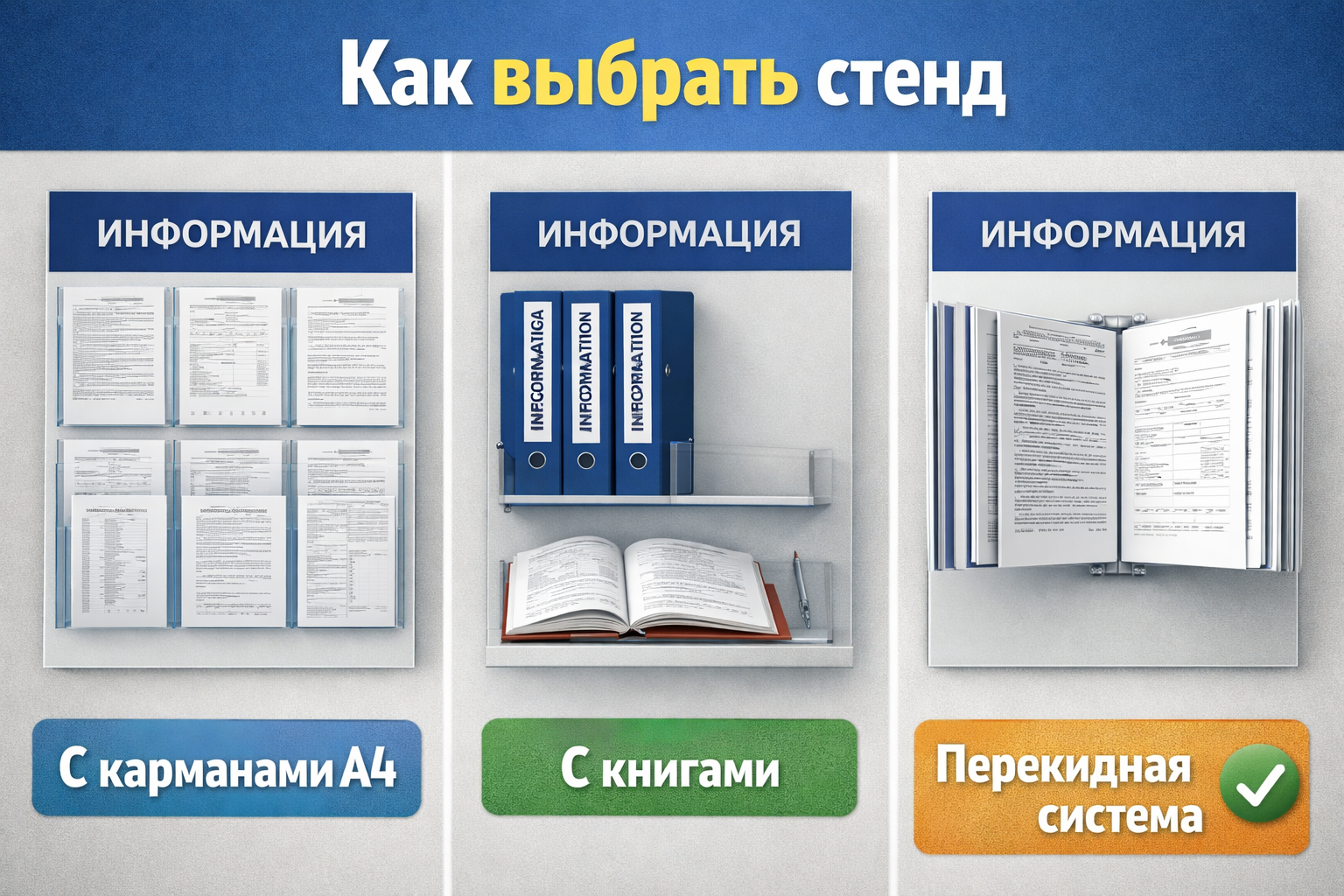 как выбрать уголок потребителя