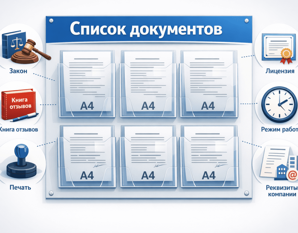 список документов уголок потребителя