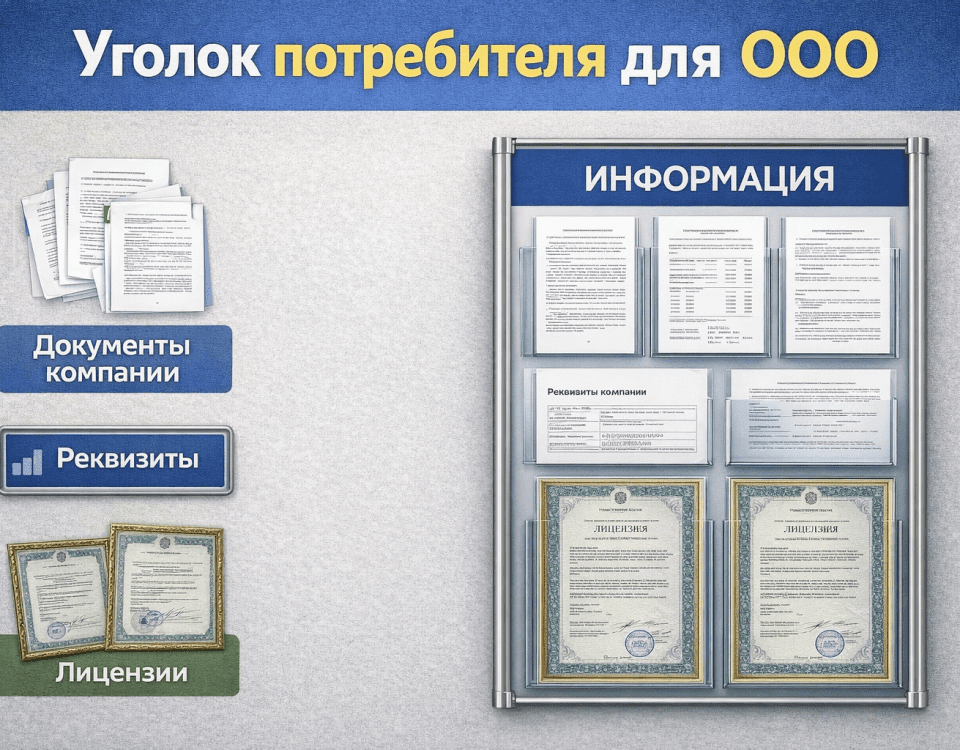 уголок потребителя для ооо