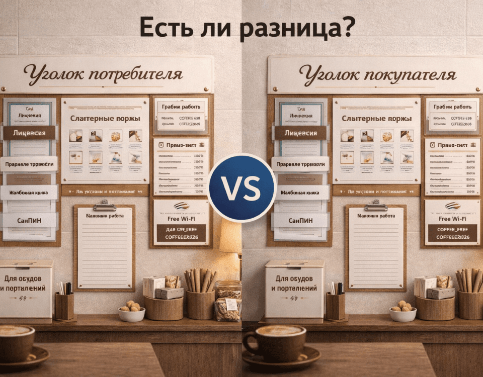 Уголок потребителя или уголок покупателя