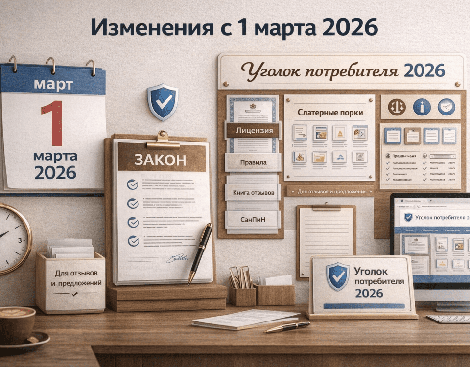 Уголок потребителя изменения с 1 марта 2026