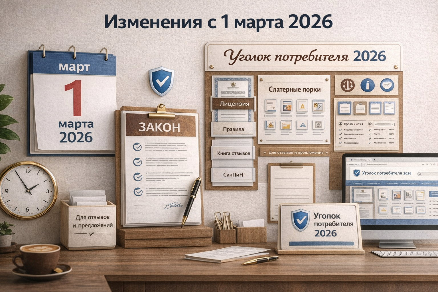 Уголок потребителя изменения с 1 марта 2026