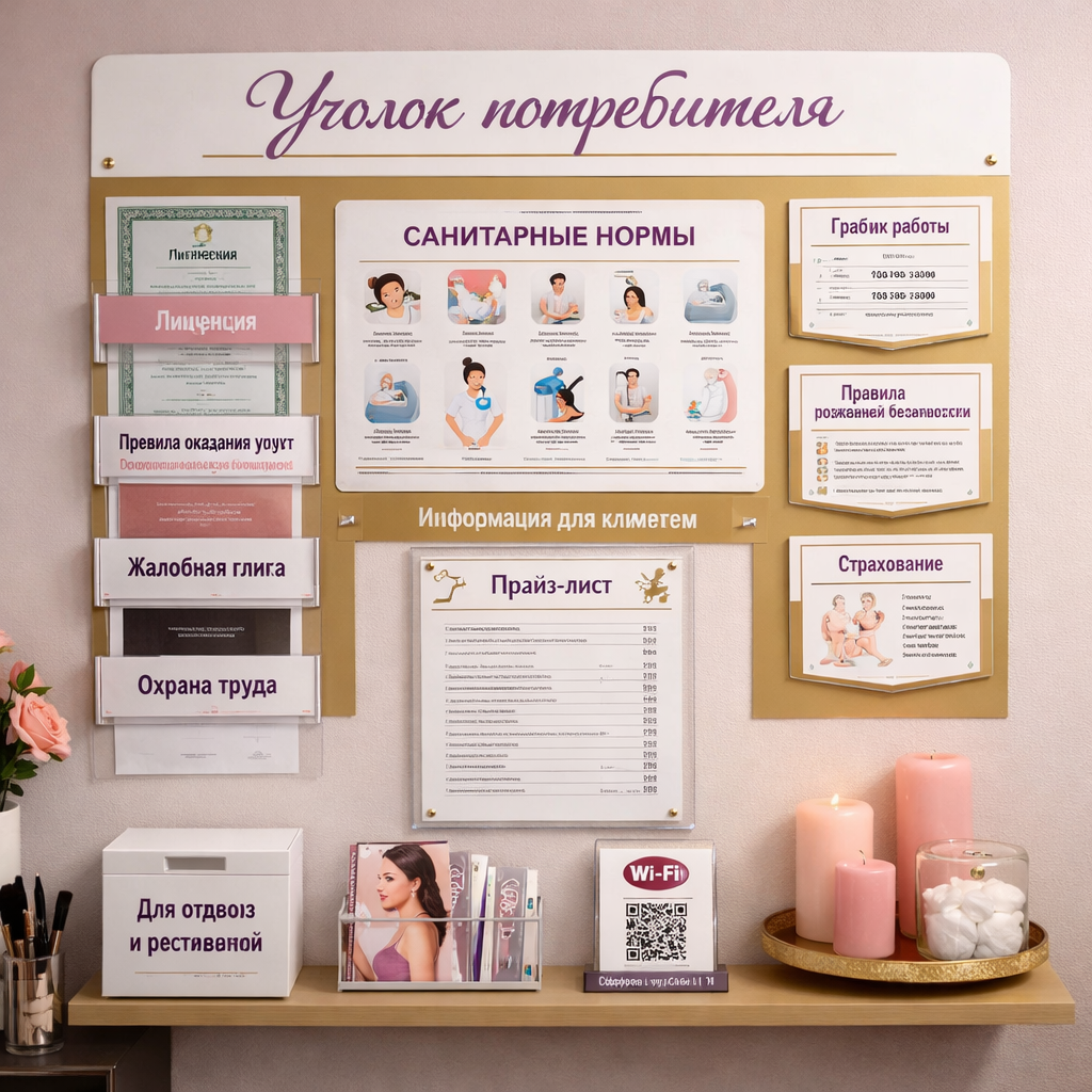 Пример уголка в салоне