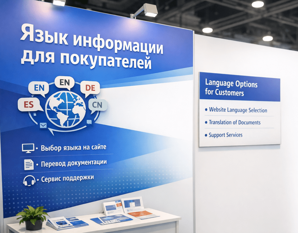 выбор языка для уголка покупателя