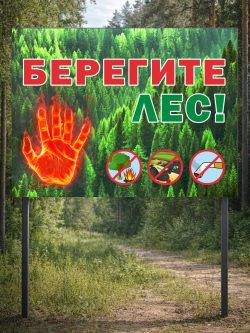 стенд берегите лес уличный