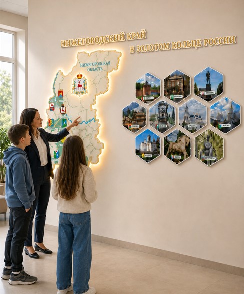 Интерактивная композиция Нижегородский край в Золотом кольце России